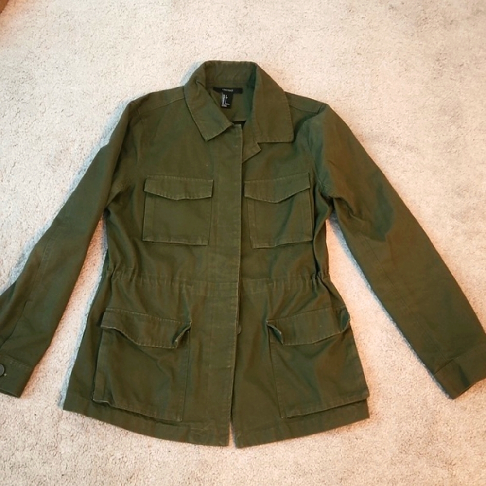 🔥Forever 21 green utility jacket